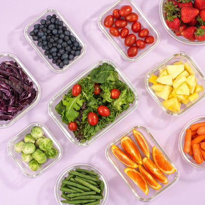 PremiumBorosilicateGlassStorageContainerswithLids Set Ultimatel12pc forLunchFoodstorage MealPrep Safe inFridge,Freezer,AndDishwasherSafe