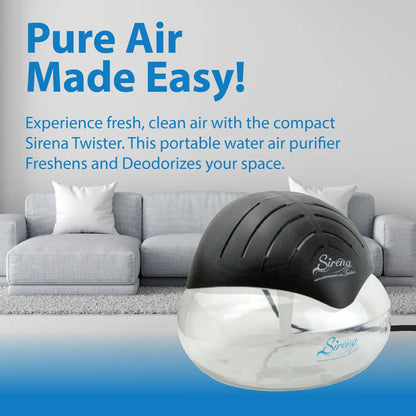 Water Air Purifier with Essential Oil Diffuser & LED Night Light, Home Air Cleaner for Odors, Smoke & Pets