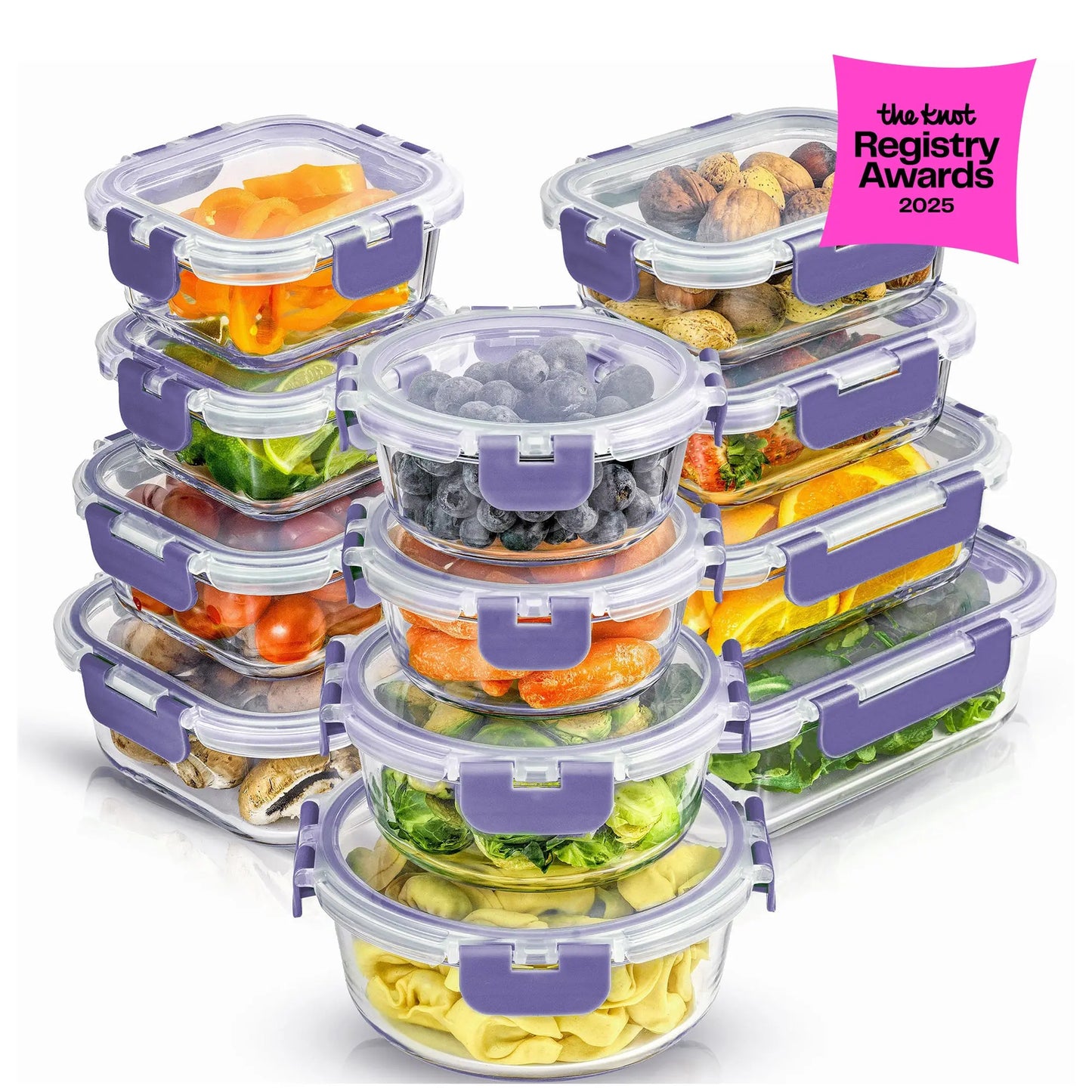 PremiumBorosilicateGlassStorageContainerswithLids Set Ultimatel12pc forLunchFoodstorage MealPrep Safe inFridge,Freezer,AndDishwasherSafe